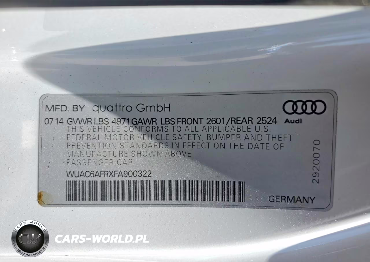 2015 Audi Rs5 VIN:WUAC6AFRXFA900322 - 12