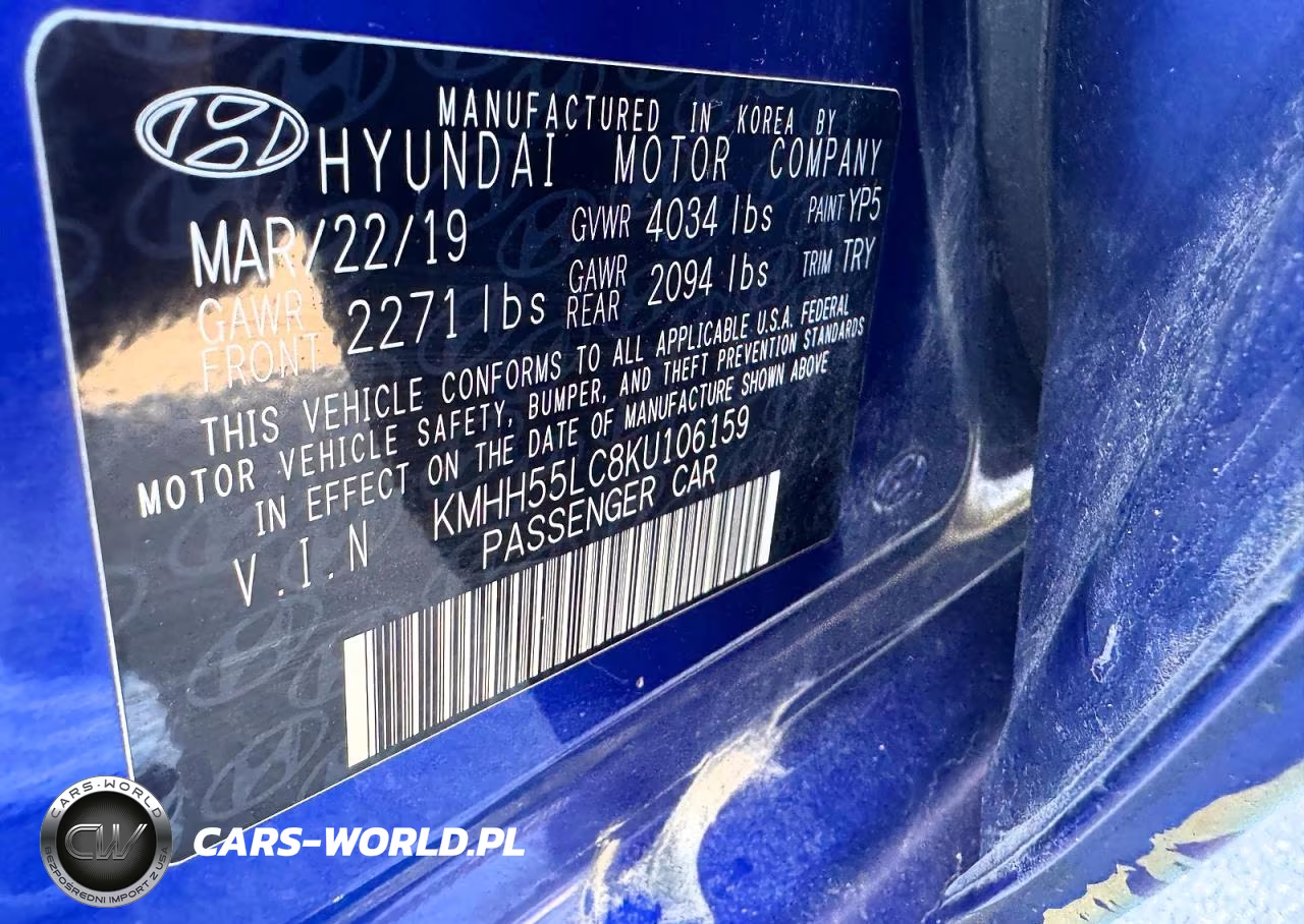 2019 Hyundai Elantra Gt N Line VIN:KMHH55LC8KU106159 - 10
