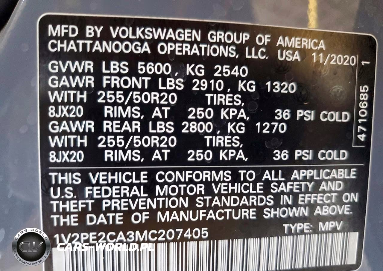 2021 Volkswagen Atlas Cross Sport Se VIN:1V2PE2CA3MC207405 - 12
