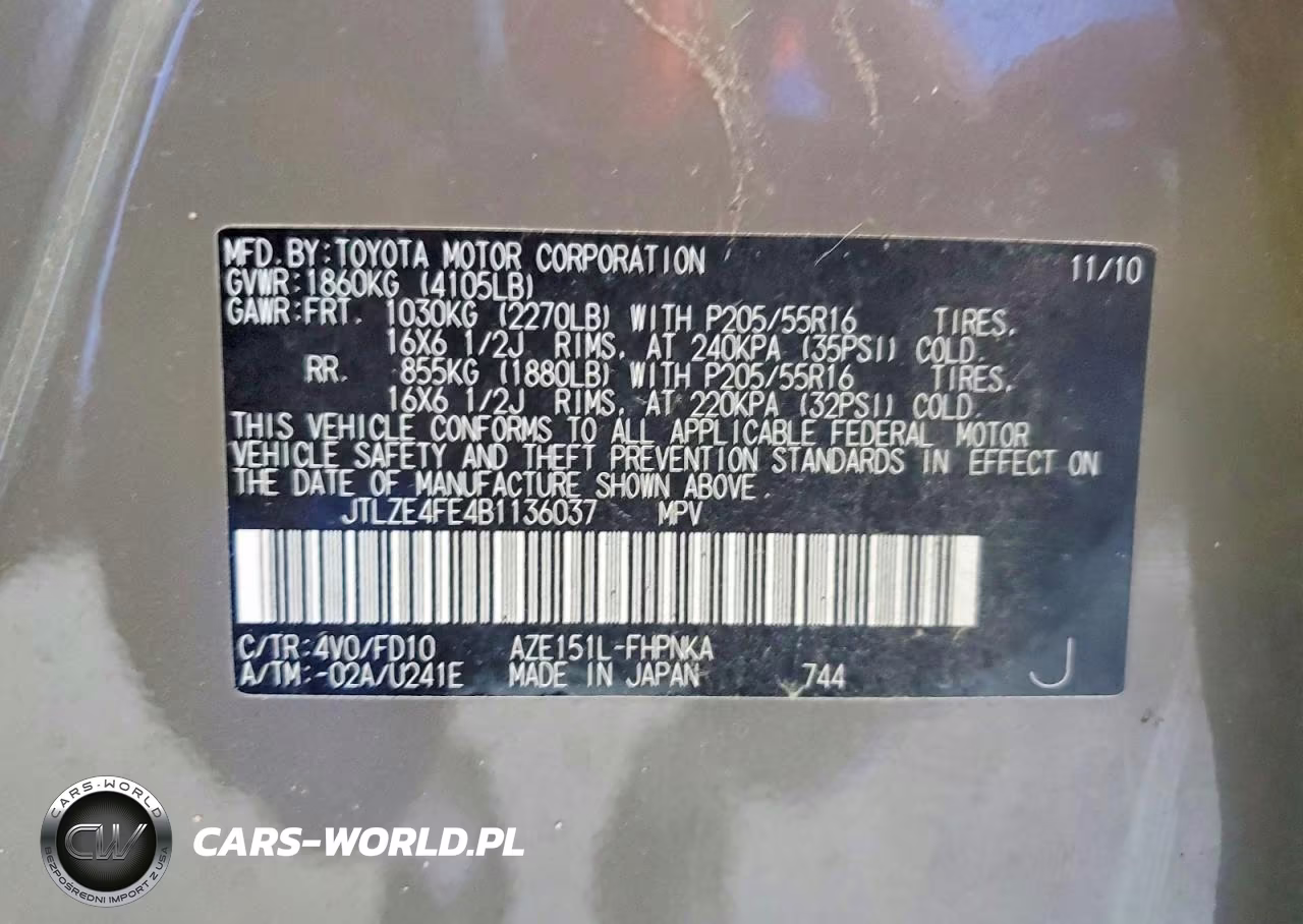 2011 Toyota Scion Xb VIN:JTLZE4FE4B1136037 - 12