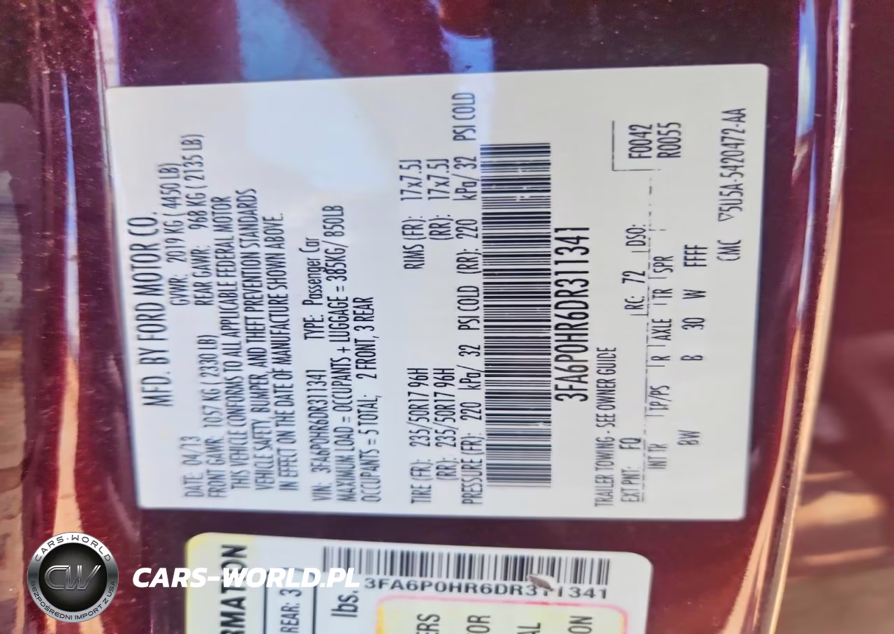 2013 Ford Fusion Se VIN:3FA6P0HR6DR311341 - 13