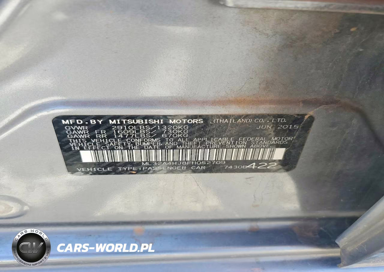 2015 Mitsubishi Mirage Es VIN:ML32A4HJ8FH052709 - 13