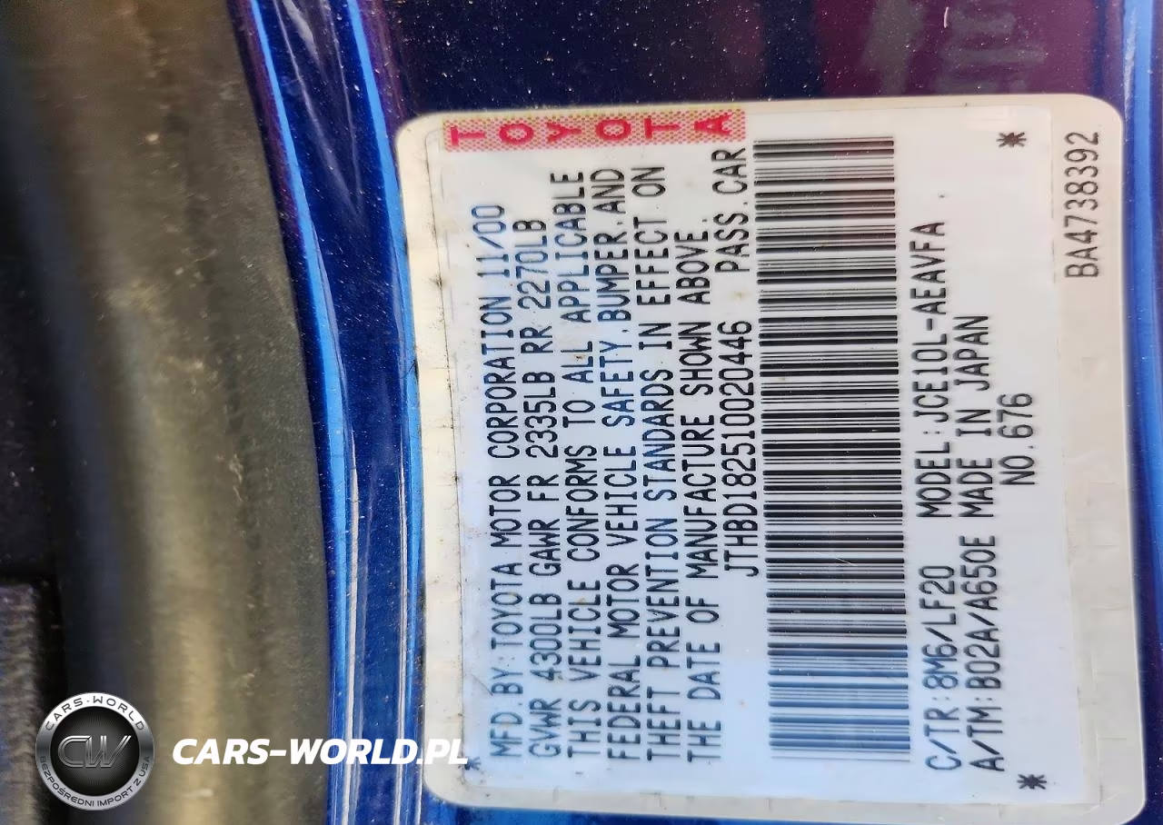 2001 Lexus Is 300 VIN:JTHBD182510020446 - 12