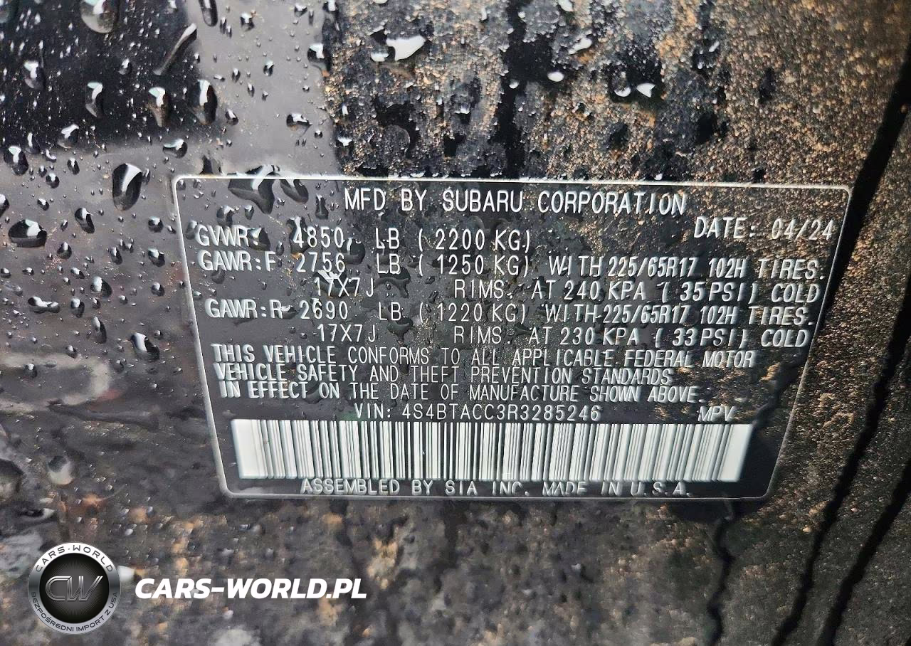 2024 Subaru Outback Premium VIN:4S4BTACC3R3285246 - 13