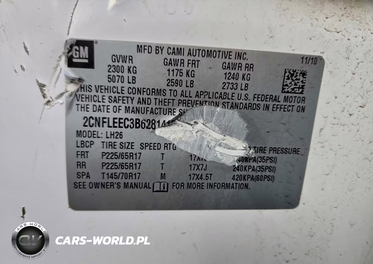 2011 Chevrolet Equinox Lt VIN:2CNFLEEC3B6281413 - 12