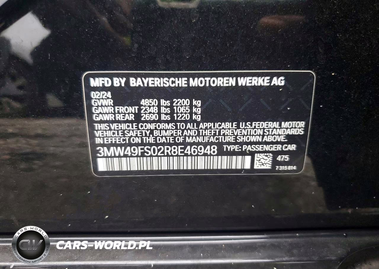 2024 BMW M340I VIN:3MW49FS02R8E46948 - 12
