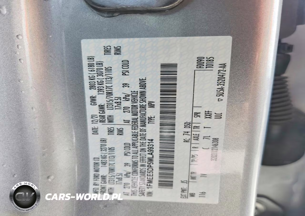 2021 Ford Bronco Base VIN:1FMEE5DP5MLA99314 - 13