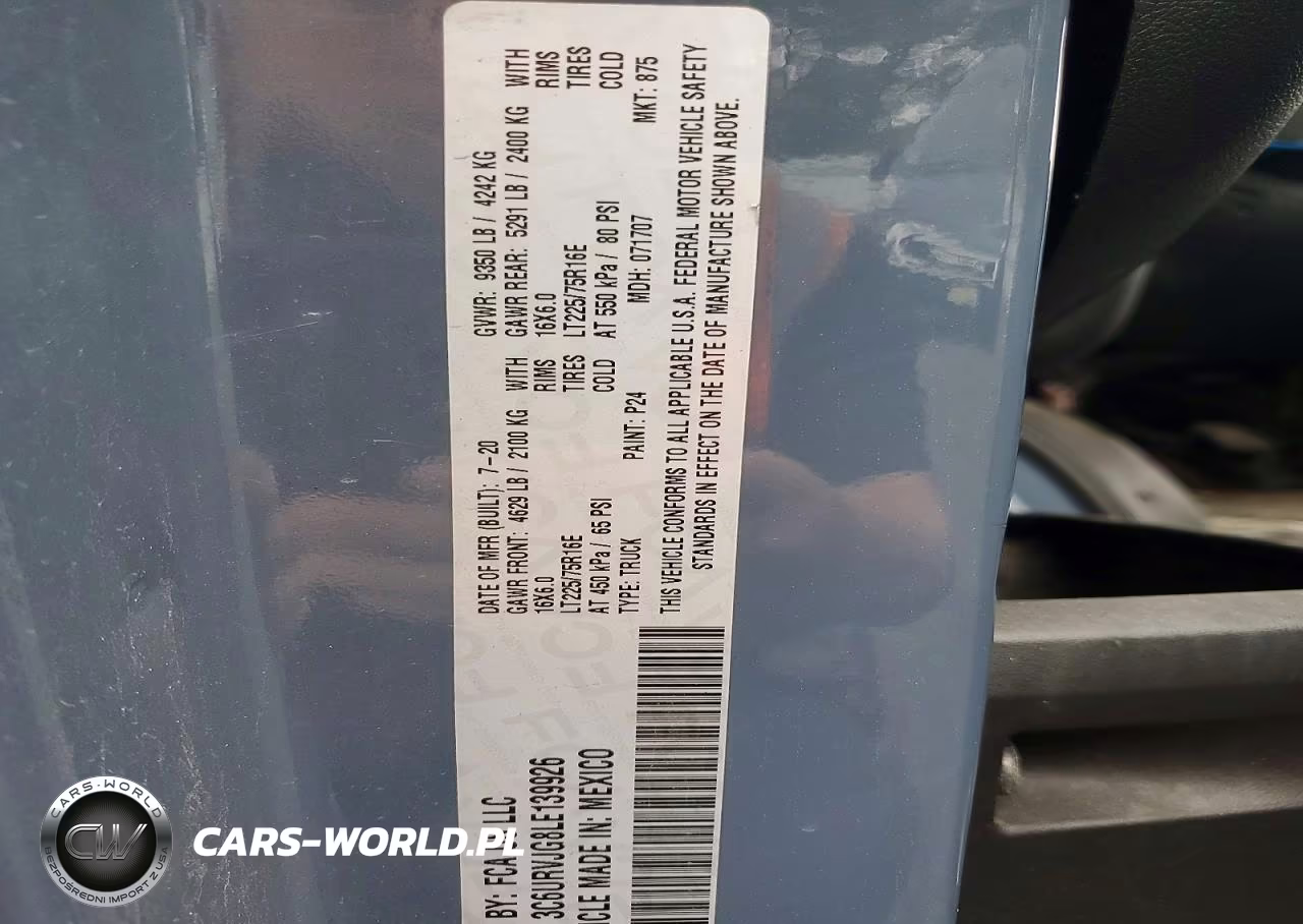 2020 Ram Promaster 3500 Delivery Van VIN:3C6URVJG8LE139926 - 13