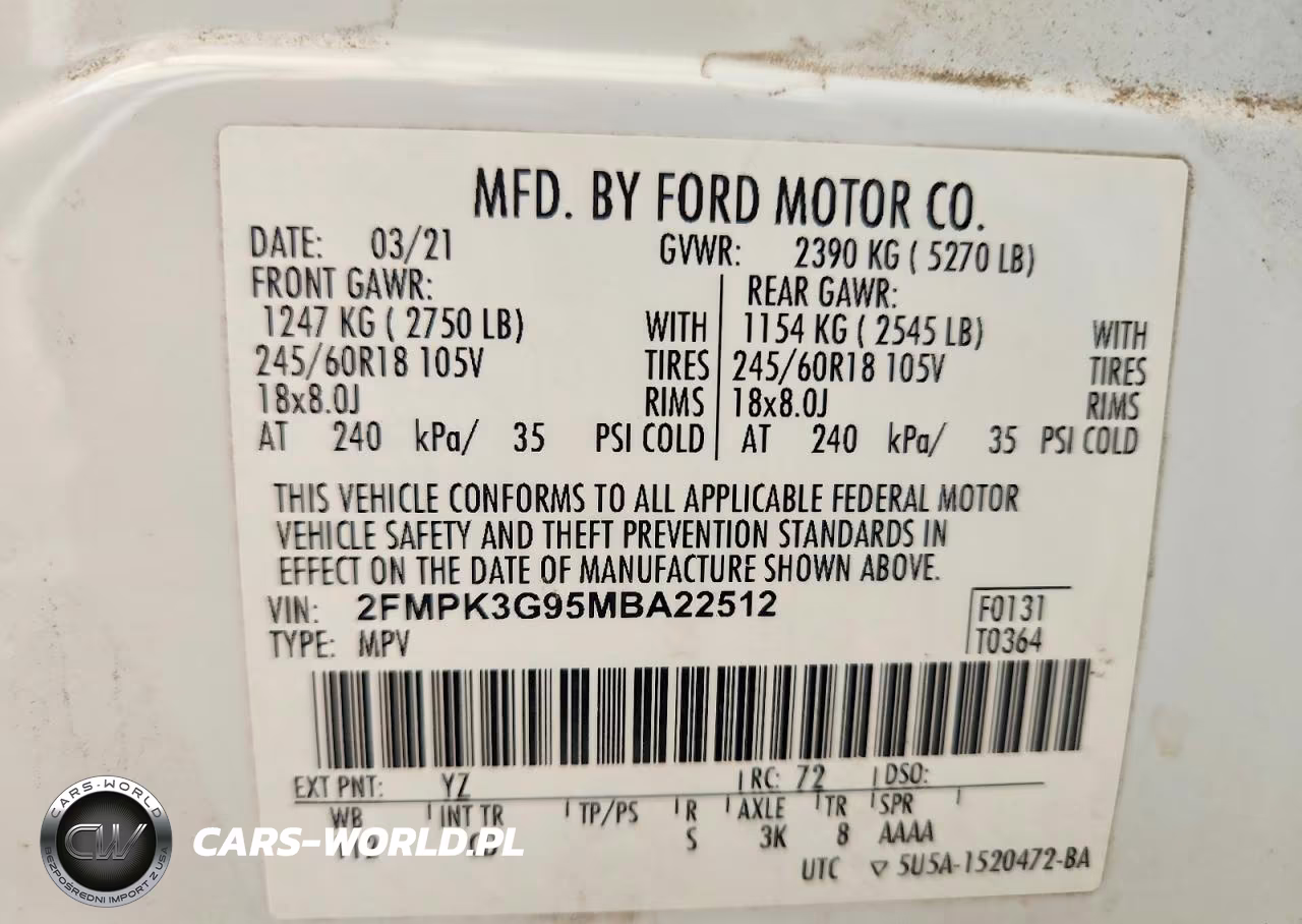 2021 Ford Edge Se VIN:2FMPK3G95MBA22512 - 14