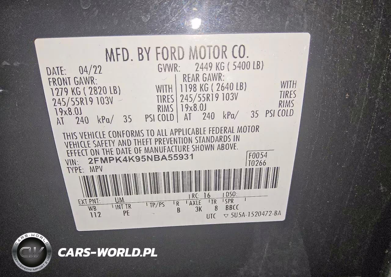 2022 Ford Edge Titanium VIN:2FMPK4K95NBA55931 - 13