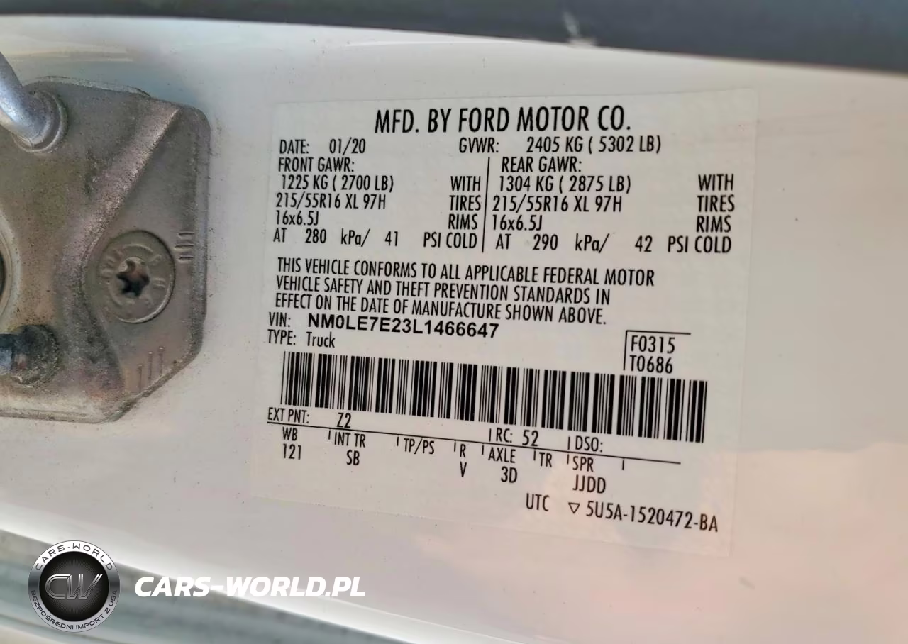 2020 Ford Transit Connect Xl VIN:NM0LE7E23L1466647 - 13