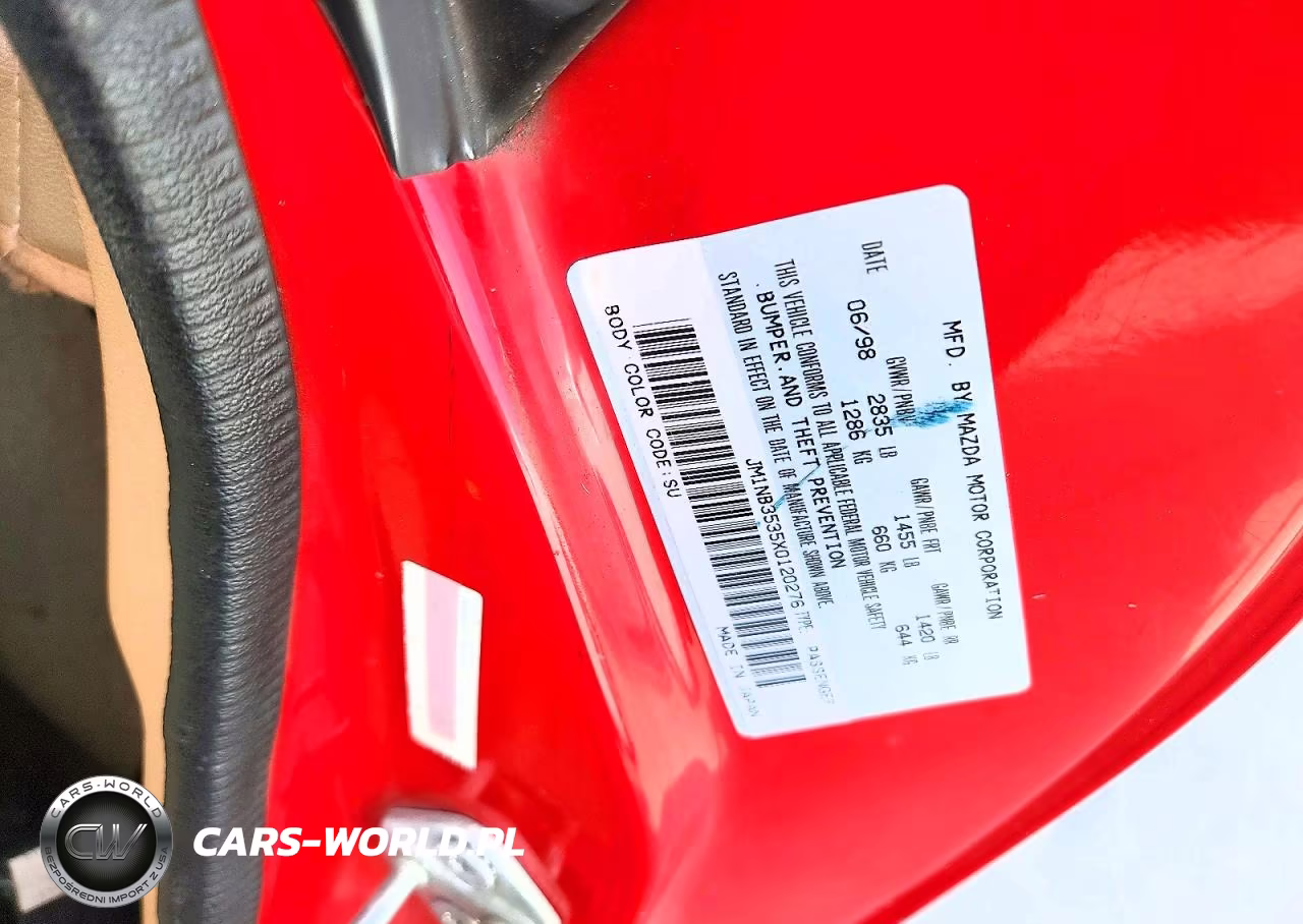 1999 Mazda Mx-5 Miata VIN:JM1NB3535X0120276 - 12