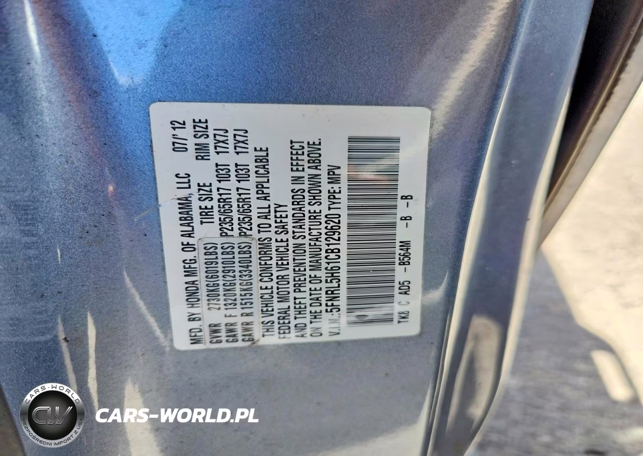 2012 Honda Odyssey VIN:5FNRL5H61CB129620 - 13