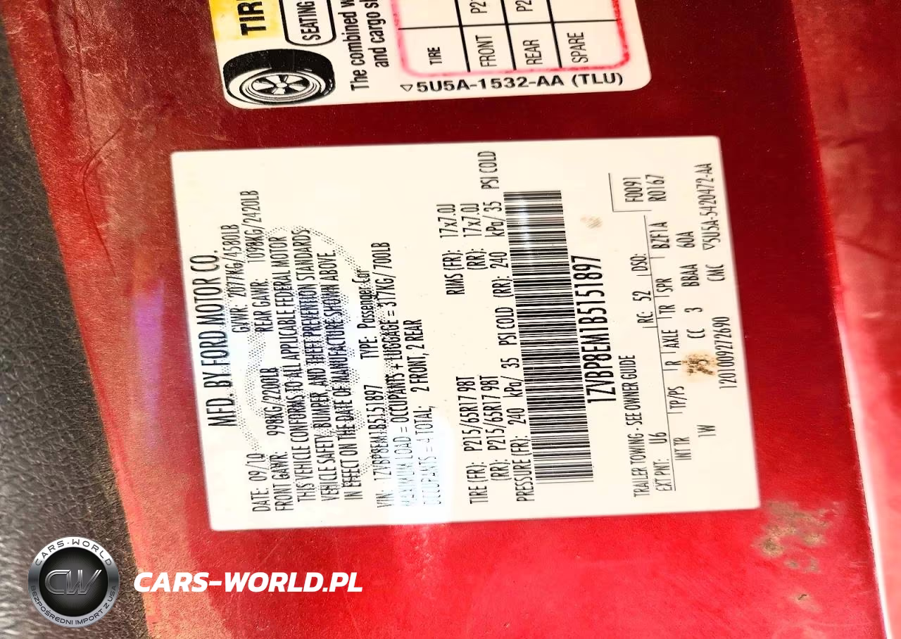 2011 Ford Mustang VIN:1ZVBP8EM1B5151897 - 12