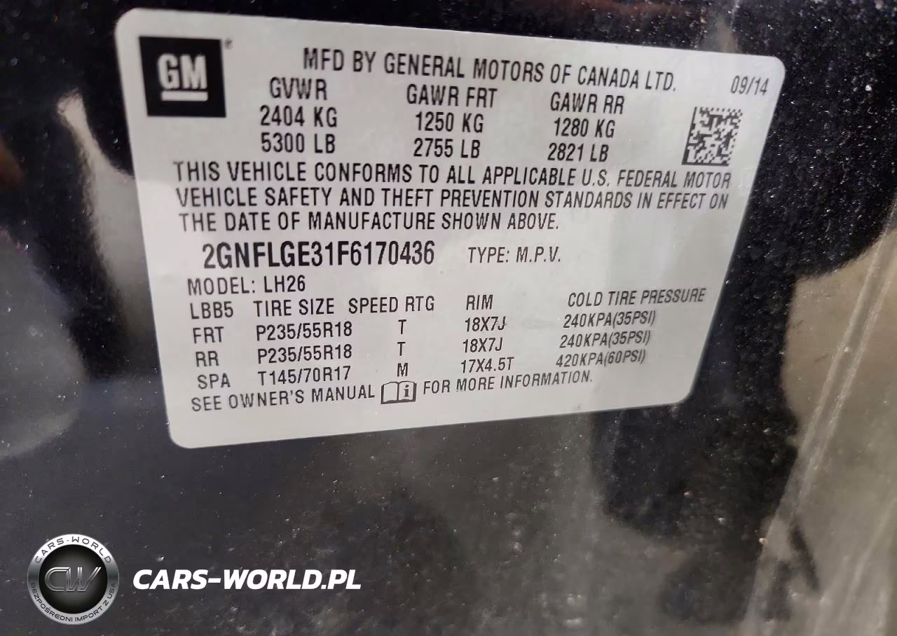 2015 Chevrolet Equinox Lt VIN:2GNFLGE31F6170436 - 13