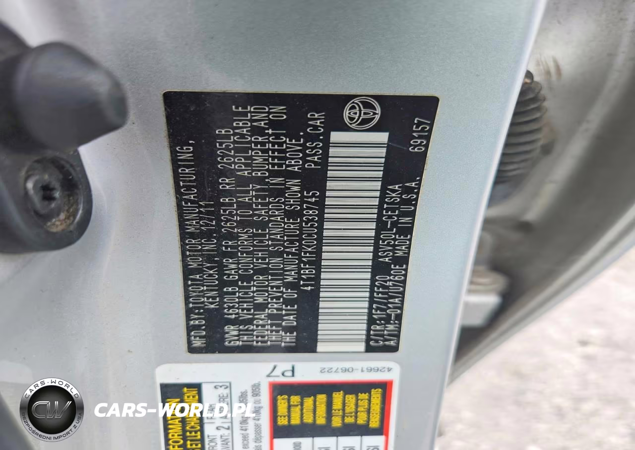 2012 Toyota Camry Se VIN:4T1BF1FK0CU538745 - 12