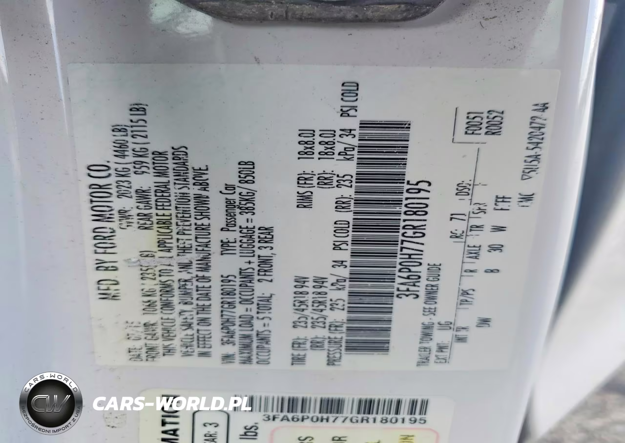 2016 Ford Fusion Se VIN:3FA6P0H77GR180195 - 12