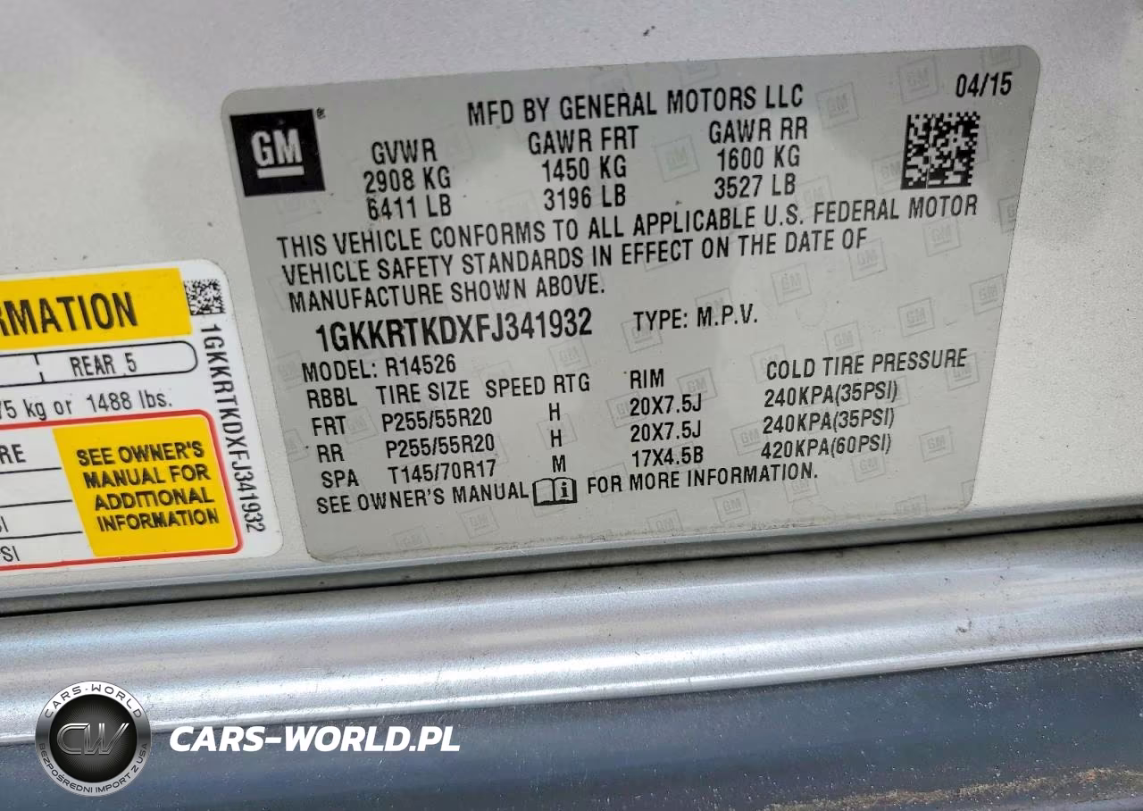 2015 GMC Acadia Denali VIN:1GKKRTKDXFJ341932 - 14