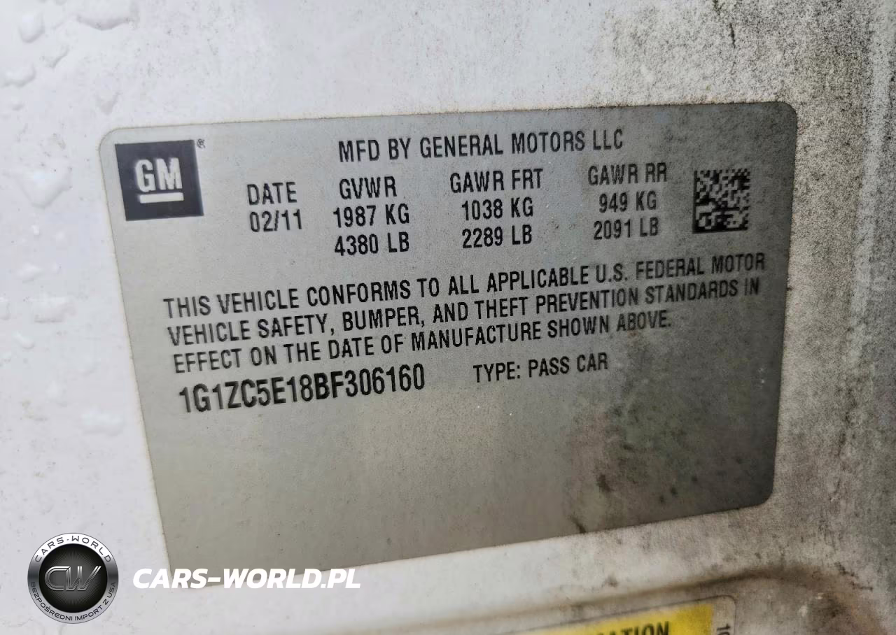 2011 Chevrolet Malibu 1Lt VIN:1G1ZC5E18BF306160 - 13