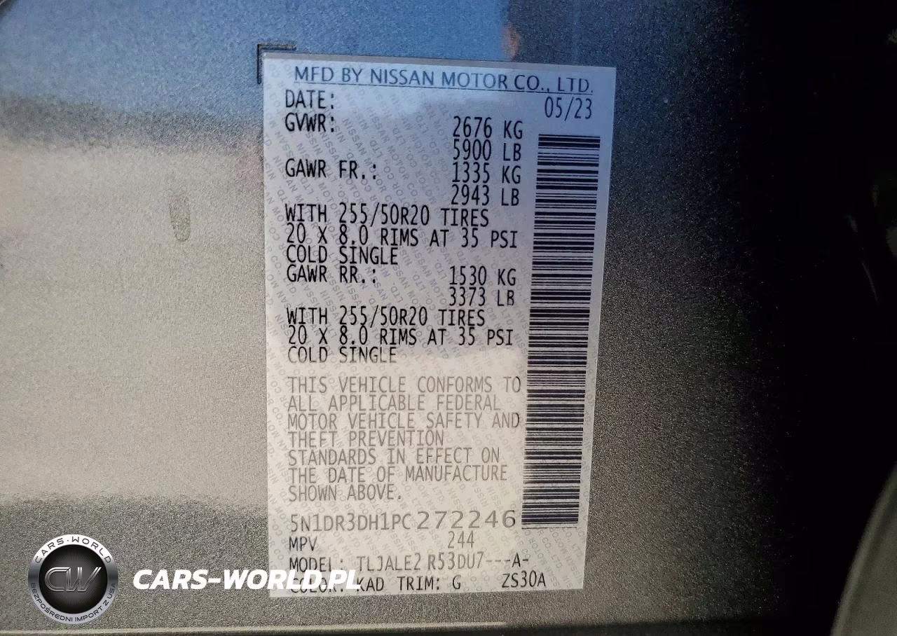 2023 Nissan Pathfinder Platinum VIN:5N1DR3DH1PC272246 - 13