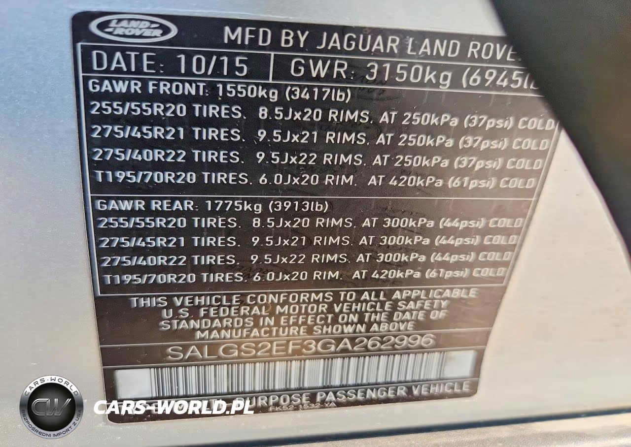 2016 Land Rover Range Rover Supercharged VIN:SALGS2EF3GA262996 - 12