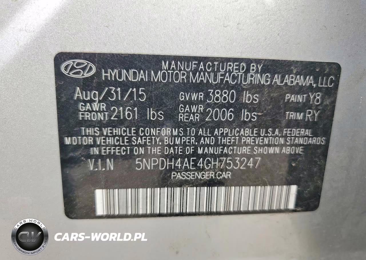 2016 Hyundai Elantra Value Edition VIN:5NPDH4AE4GH753247 - 13