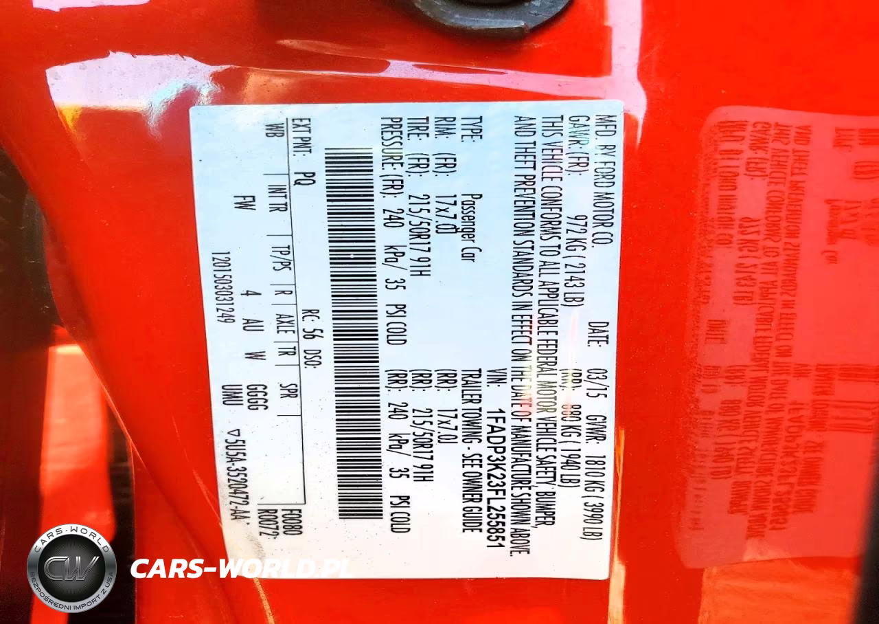 2015 Ford Focus Se VIN:1FADP3K23FL255851 - 12