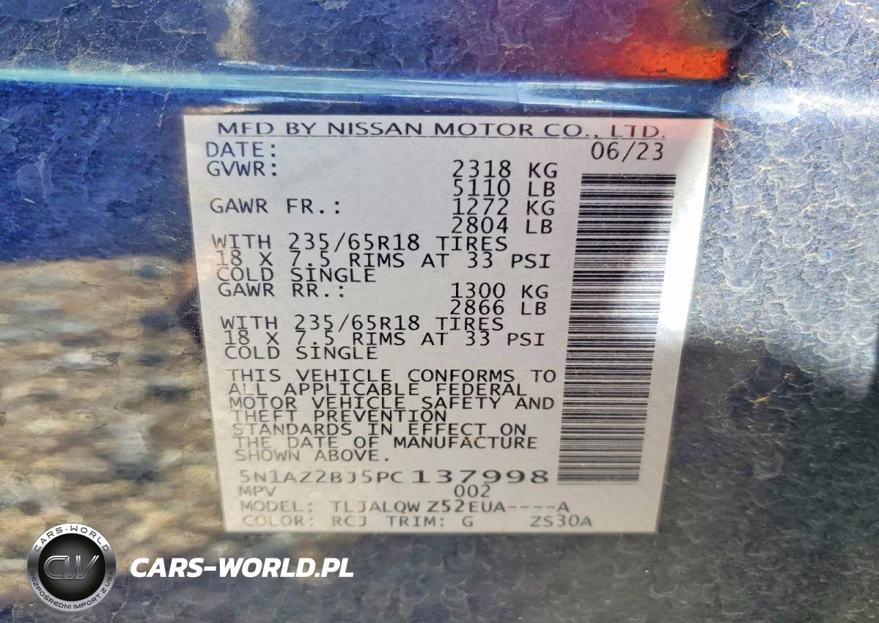 2023 Nissan Murano Sv VIN:5N1AZ2BJ5PC137998 - 14
