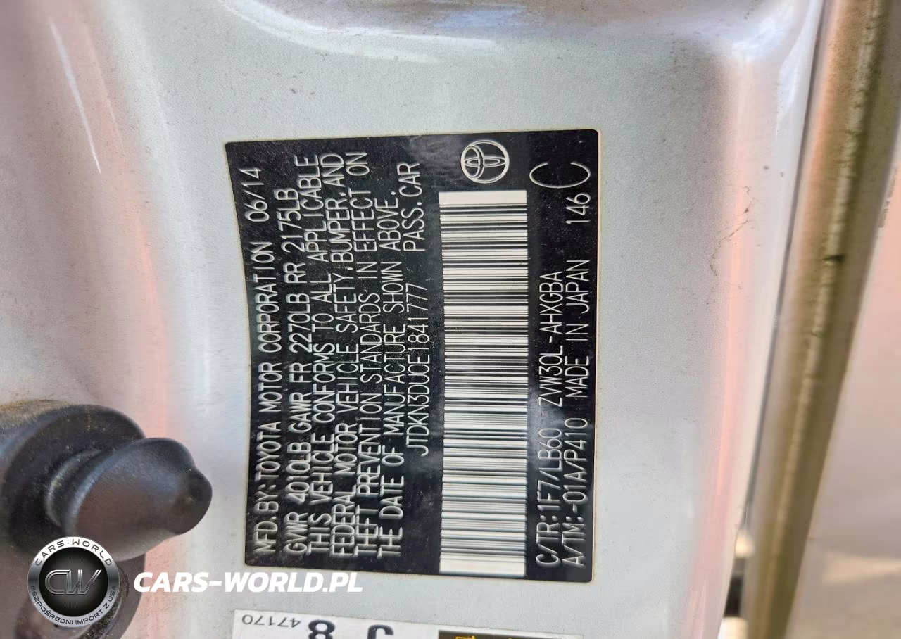 2014 Toyota Prius VIN:JTDKN3DU0E1841777 - 12