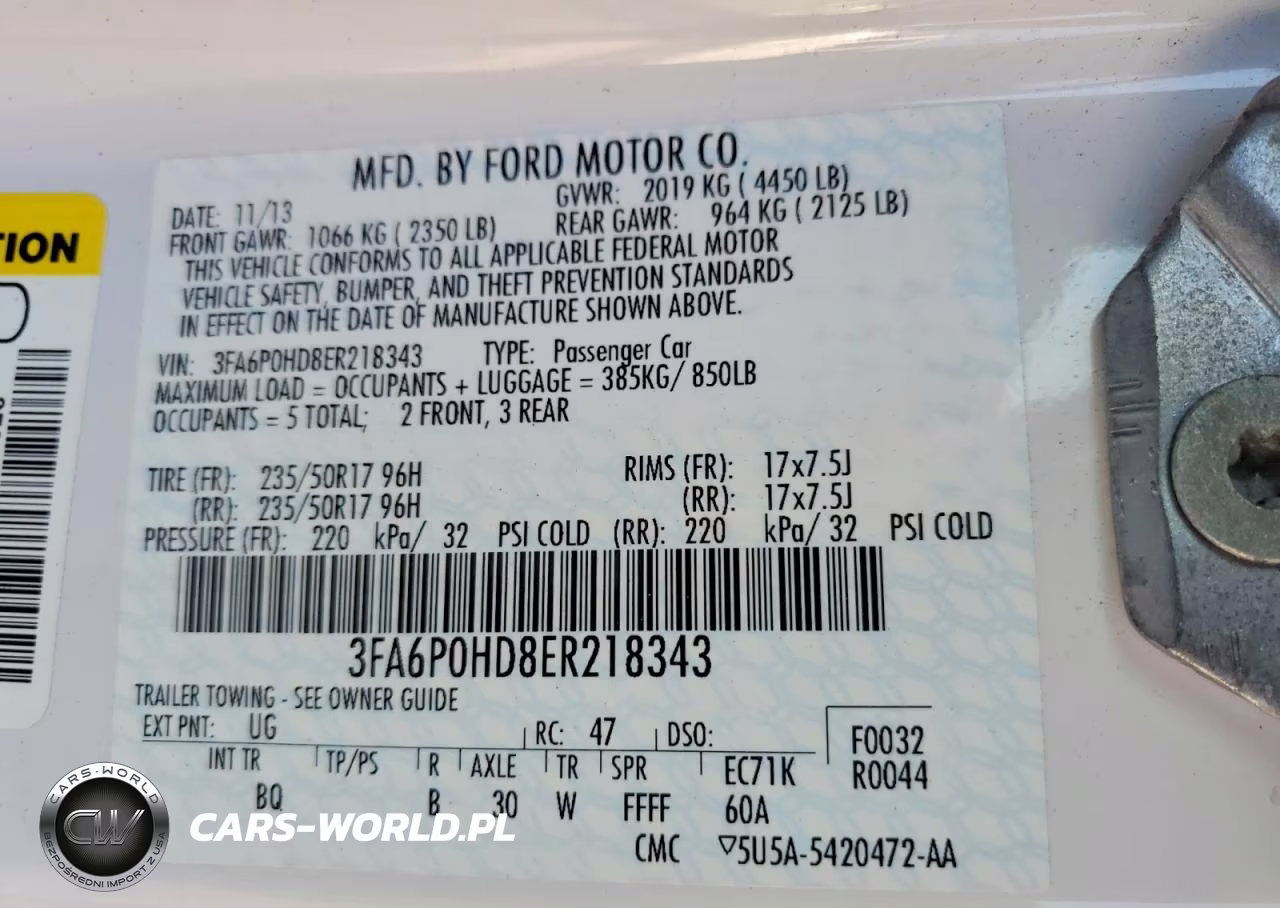 2014 Ford Fusion Se VIN:3FA6P0HD8ER218343 - 12
