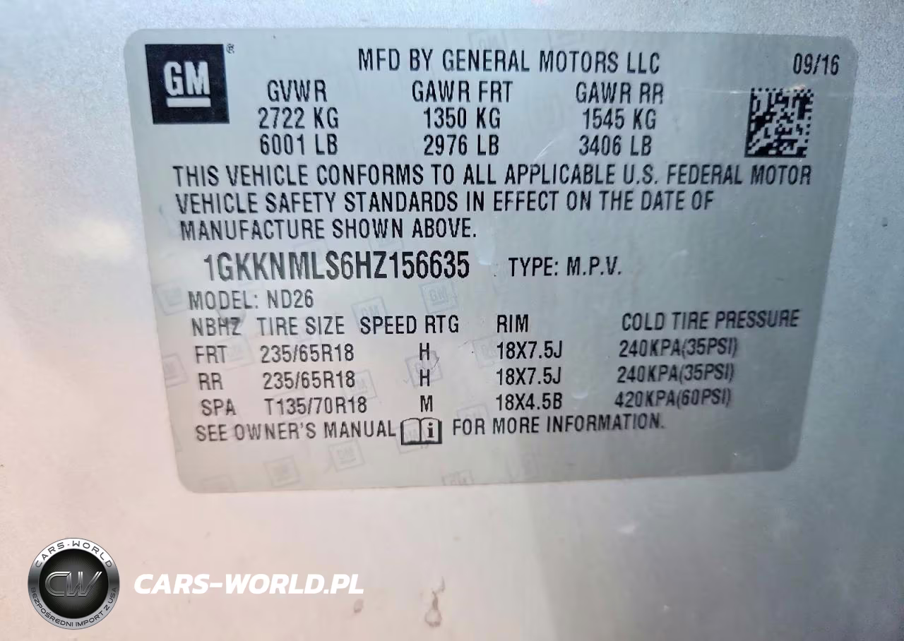 2017 GMC Acadia Slt-1 VIN:1GKKNMLS6HZ156635 - 14