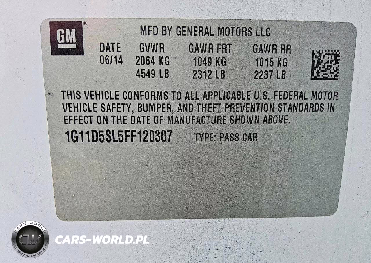 2015 Chevrolet Malibu 2Lt VIN:1G11D5SL5FF120307 - 12