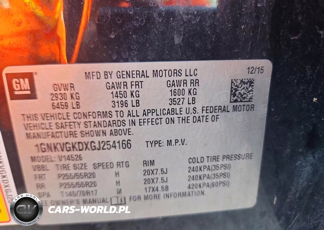2016 Chevrolet Traverse Lt VIN:1GNKVGKDXGJ254166 - 14