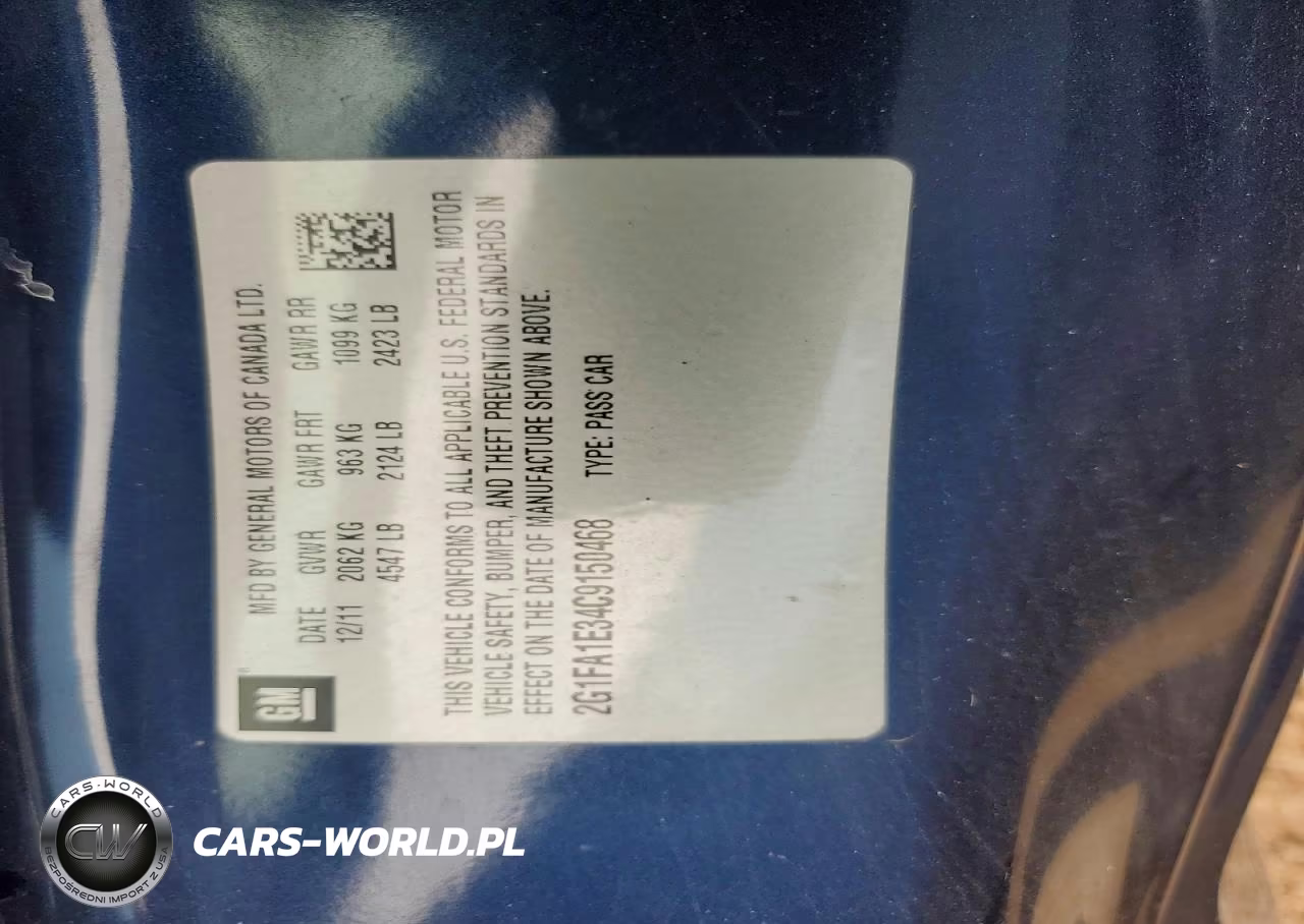 2012 Chevrolet Camaro Ls VIN:2G1FA1E34C9150468 - 12