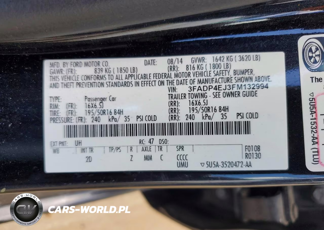 2015 Ford Fiesta Se VIN:3FADP4EJ3FM132994 - 12