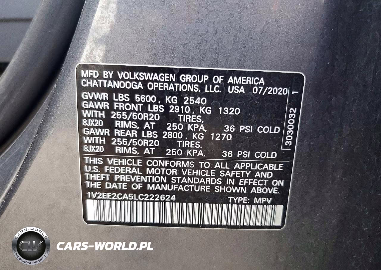 2020 Volkswagen Atlas Cross Sport Sel VIN:1V2EE2CA5LC222624 - 14