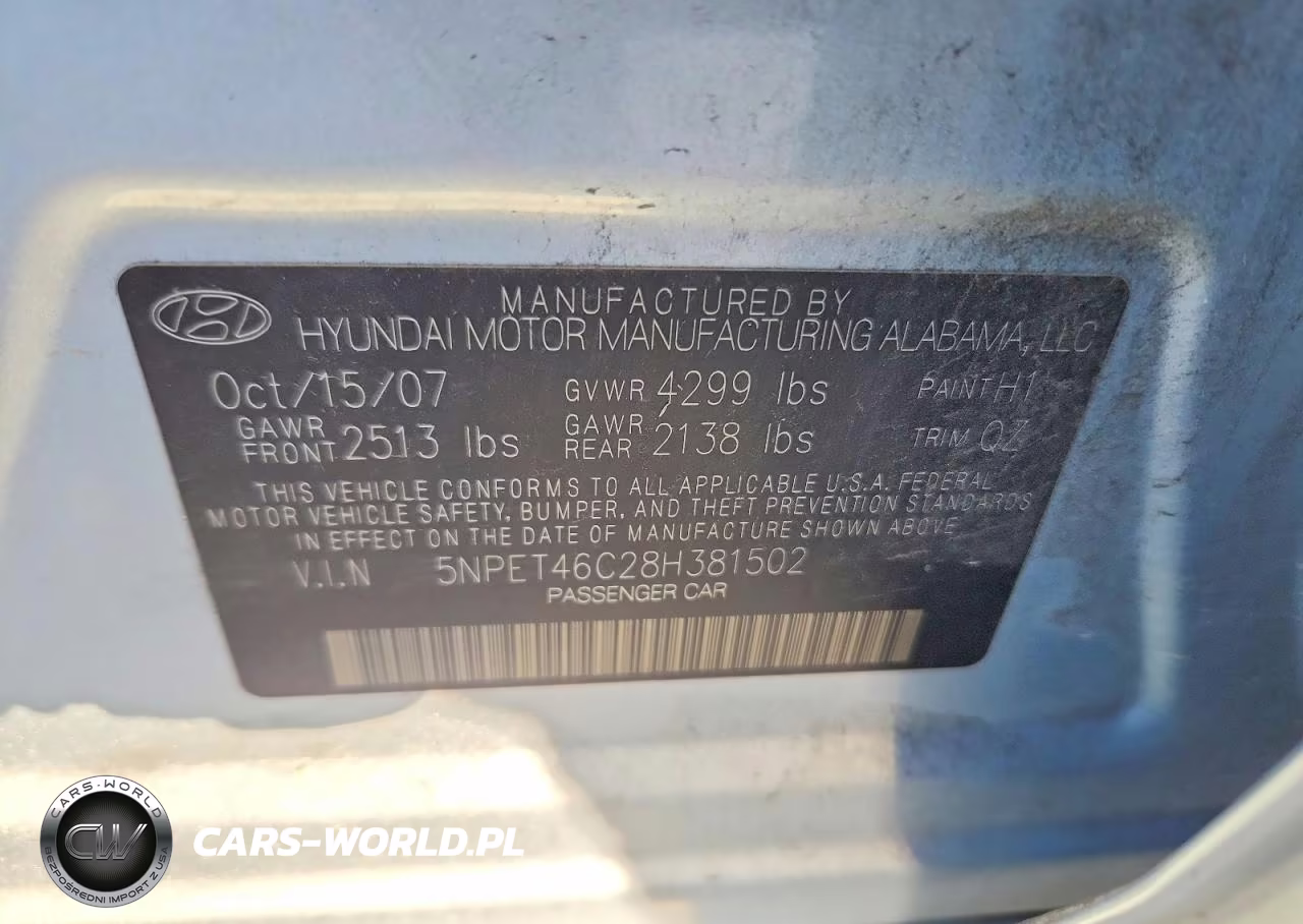 2008 Hyundai Sonata Gls VIN:5NPET46C28H381502 - 13