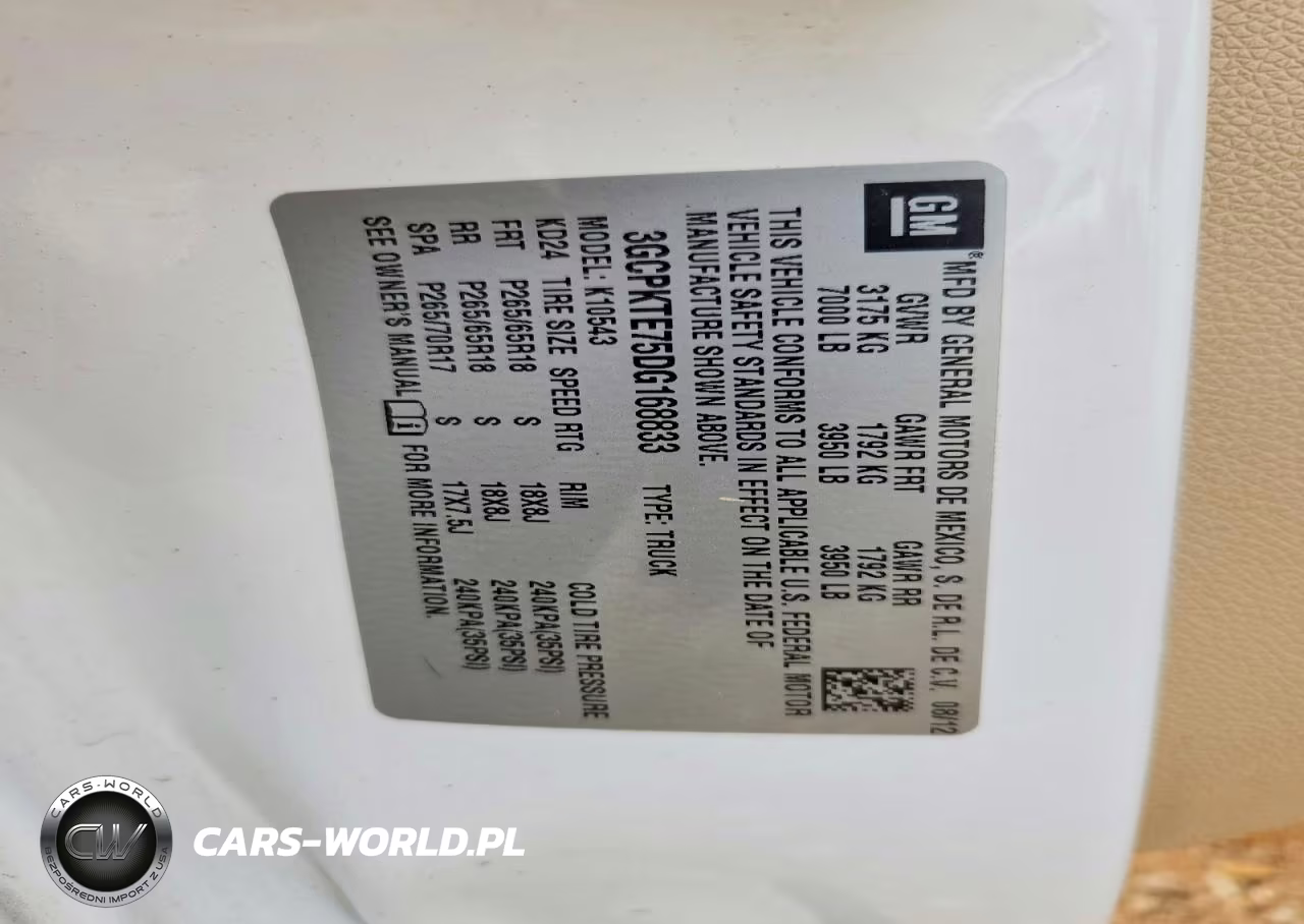 2013 Chev Other VIN:3GCPKTE75DG168833 - 13