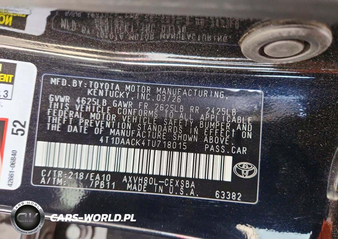2026 Toyota Camry Se VIN:4T1DAACK4TU718015 - 12