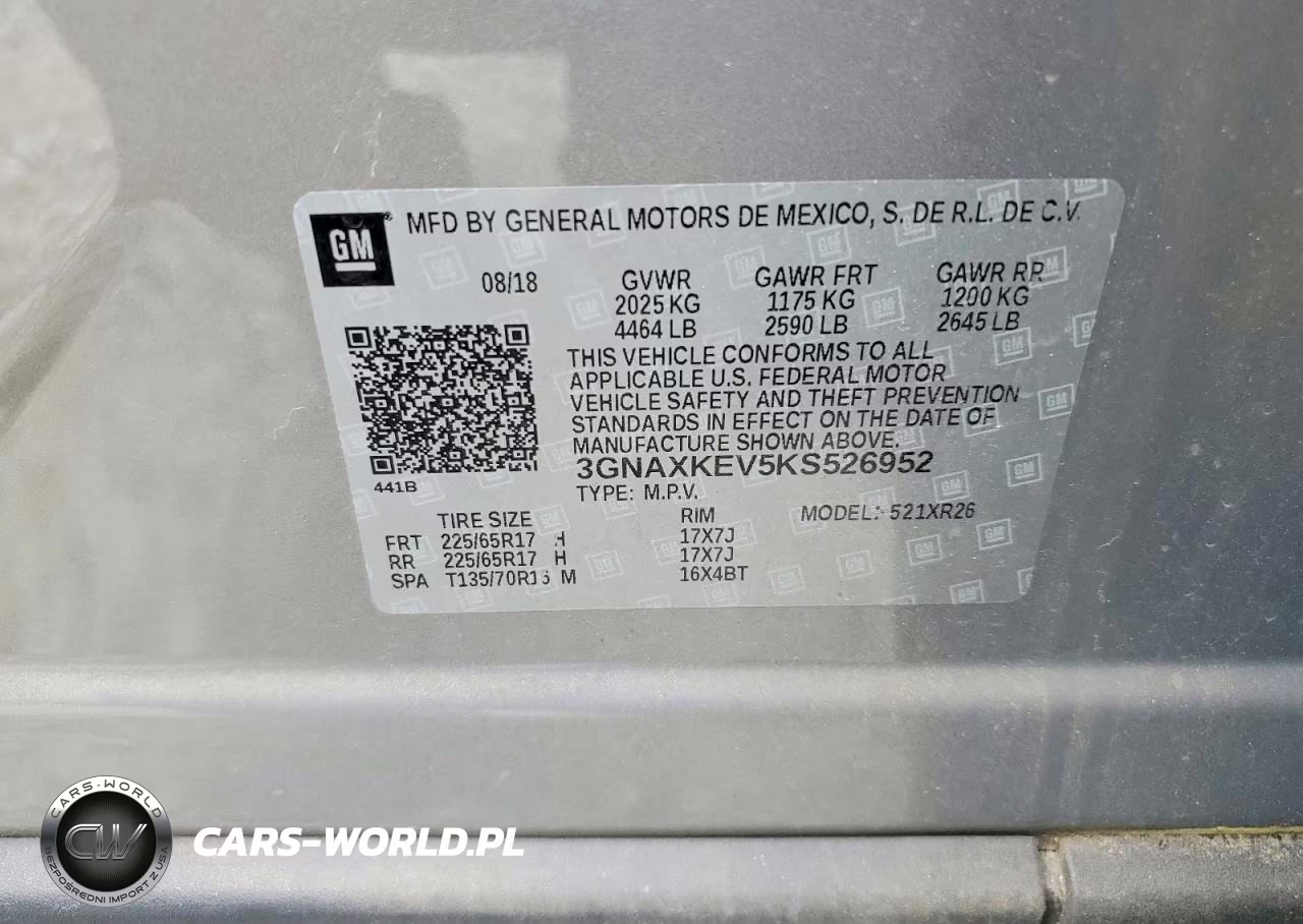 2019 Chevrolet Equinox Lt VIN:3GNAXKEV5KS526952 - 13