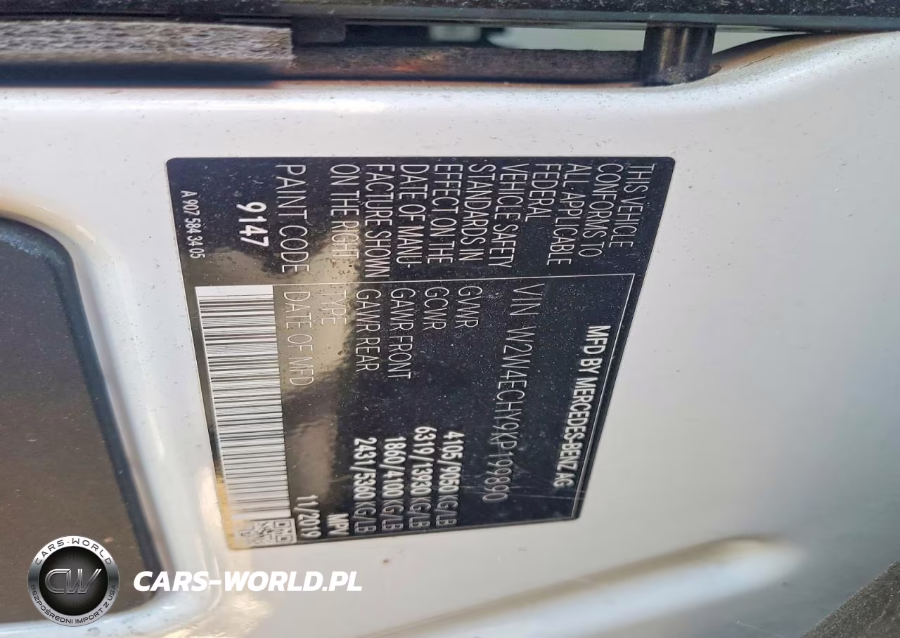 2019 Freightliner Sprinter 2500 Delivery Van VIN:W2W4ECHY9KP199890 - 13