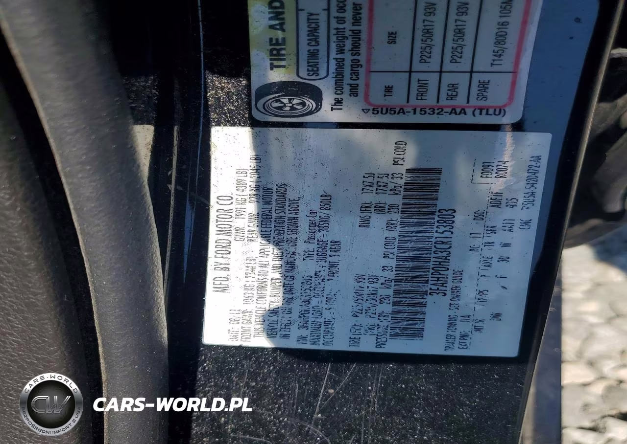 2012 Ford Fusion Se VIN:3FAHP0HA3CR153803 - 12