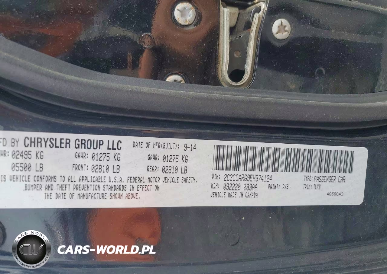 2014 Chrysler 300 VIN:2C3CCARG9EH374124 - 12