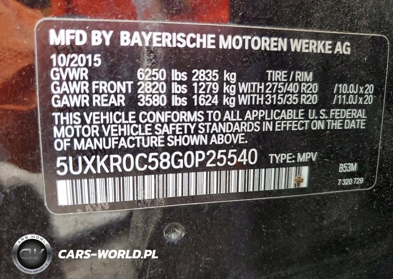 2016 BMW X5 xDrive35I VIN:5UXKR0C58G0P25540 - 13