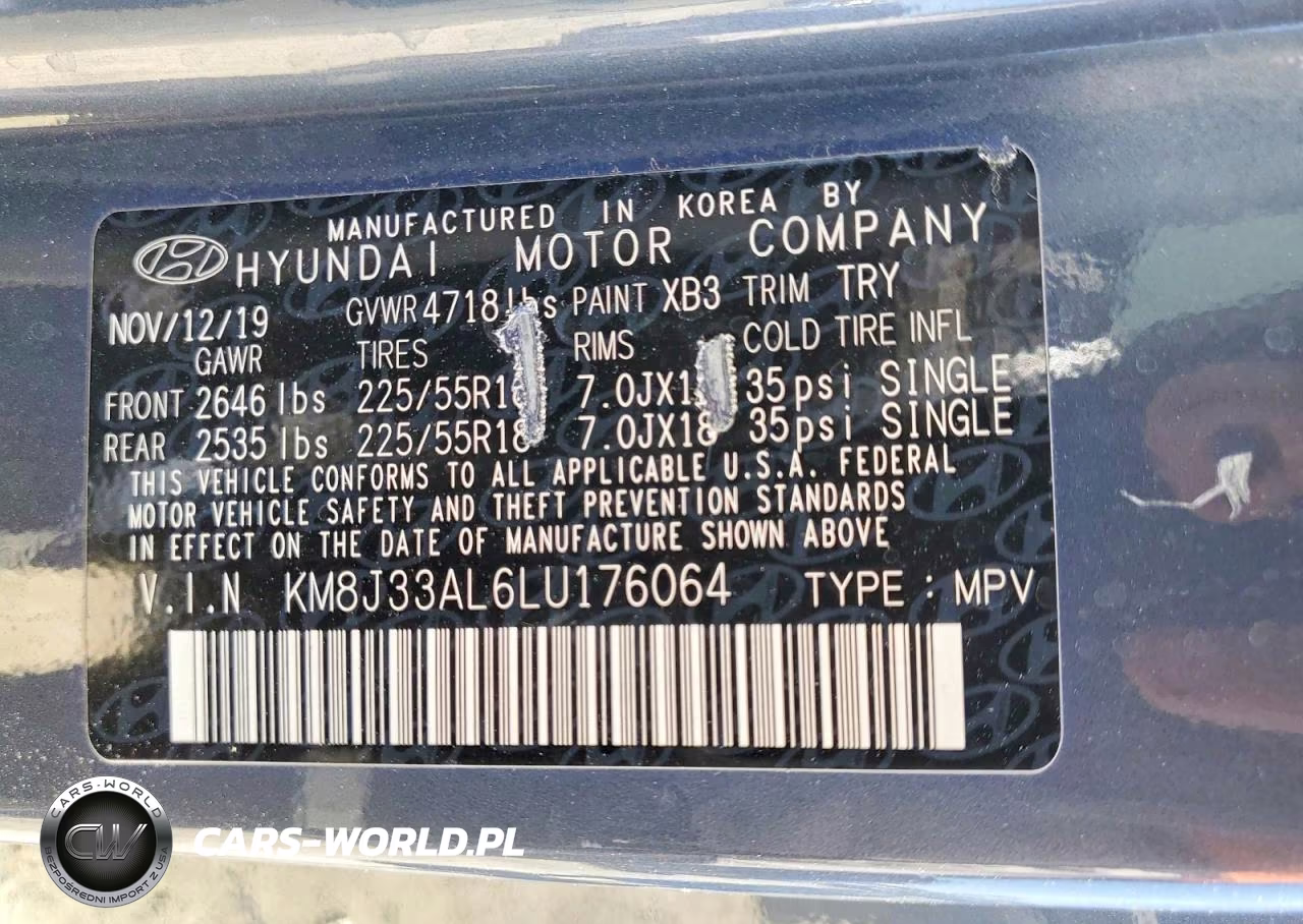 2020 Hyundai Tucson Sel VIN:KM8J33AL6LU176064 - 12