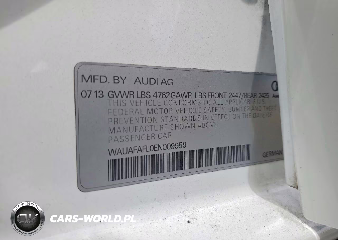 2014 Audi A4 Premium VIN:WAUAFAFL0EN009959 - 12