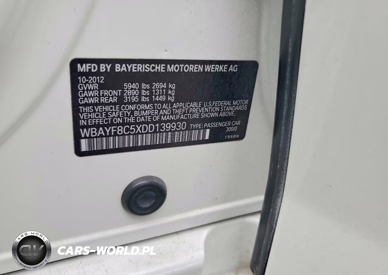 2013 BMW 750 Lxi VIN:WBAYF8C5XDD139930 - 13