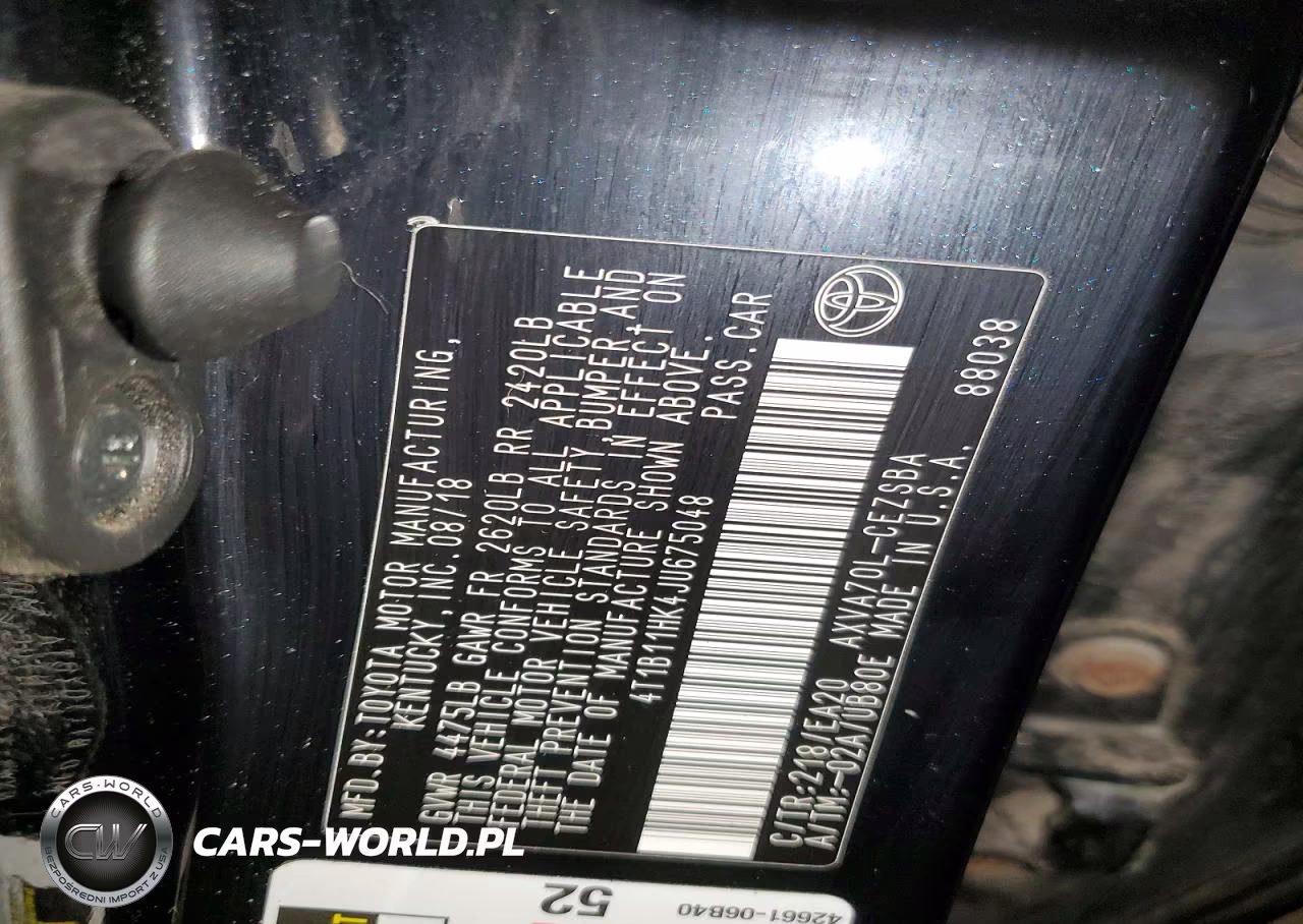2018 Toyota Camry Se VIN:4T1B11HK4JU675048 - 12