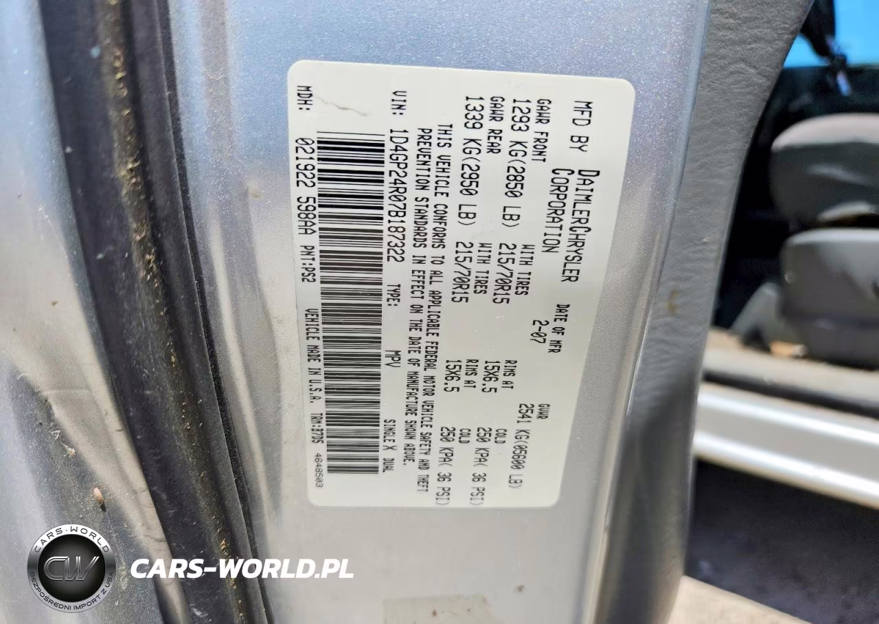 2007 Dodge Grand Caravan Se VIN:1D4GP24R07B187322 - 13
