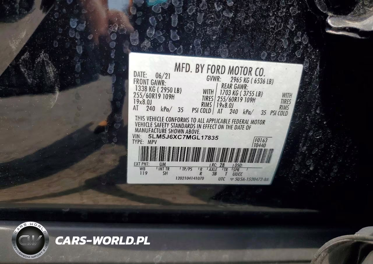 2021 Lincoln Aviator VIN:5LM5J6XC7MGL17835 - 14